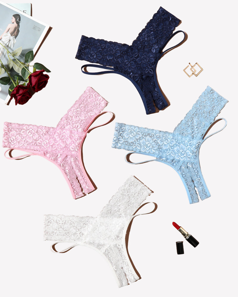 Lace Briefs V-Shape Cheeky Panties