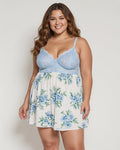 Plus Size Floral Comfy Lace Babydolls