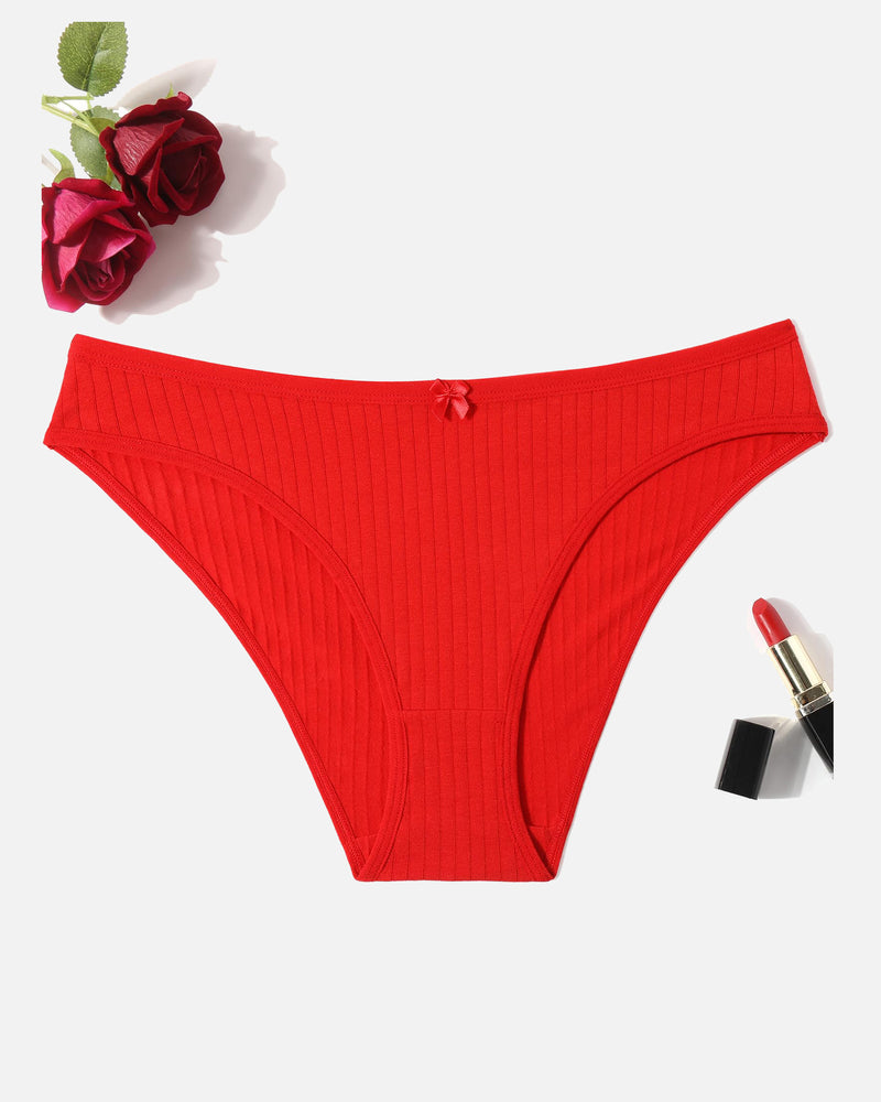 Cotton Ribbed Hipster Panties