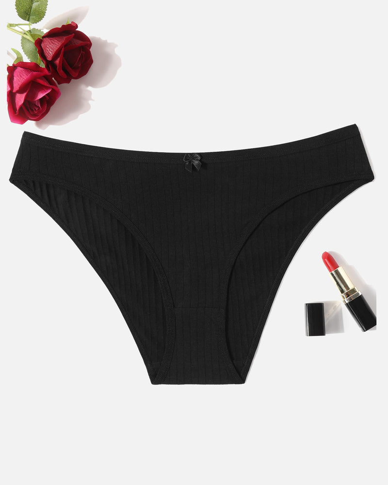 Cotton Ribbed Hipster Panties