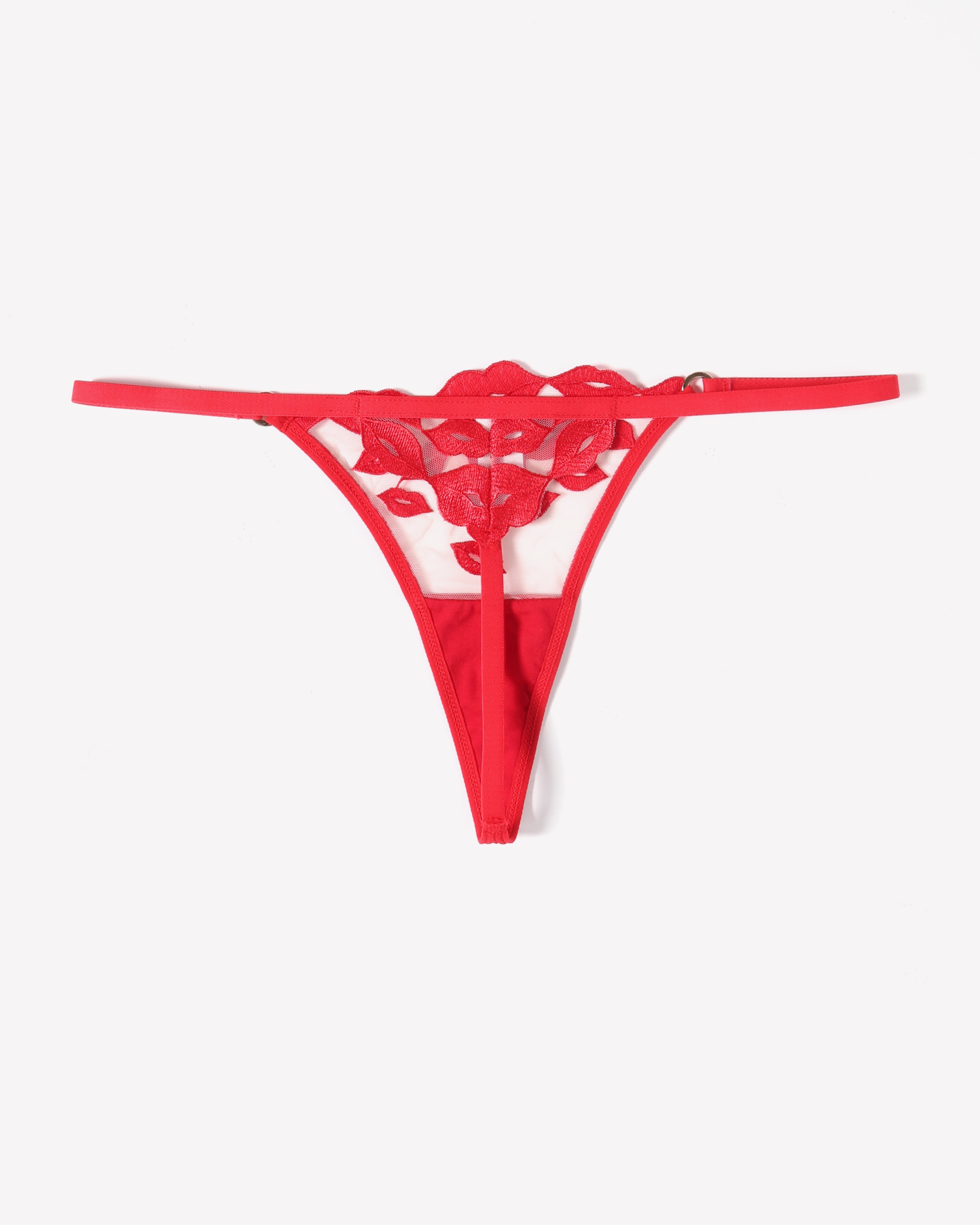 Kiss Print Embroidery Panty