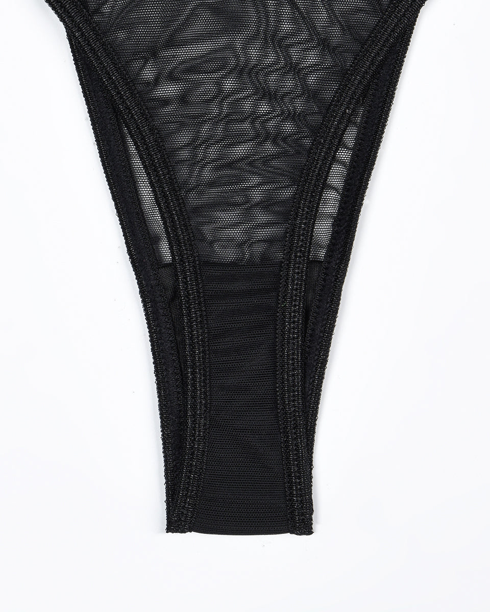 2 Packs Sheer Mesh Bra and Thong Set