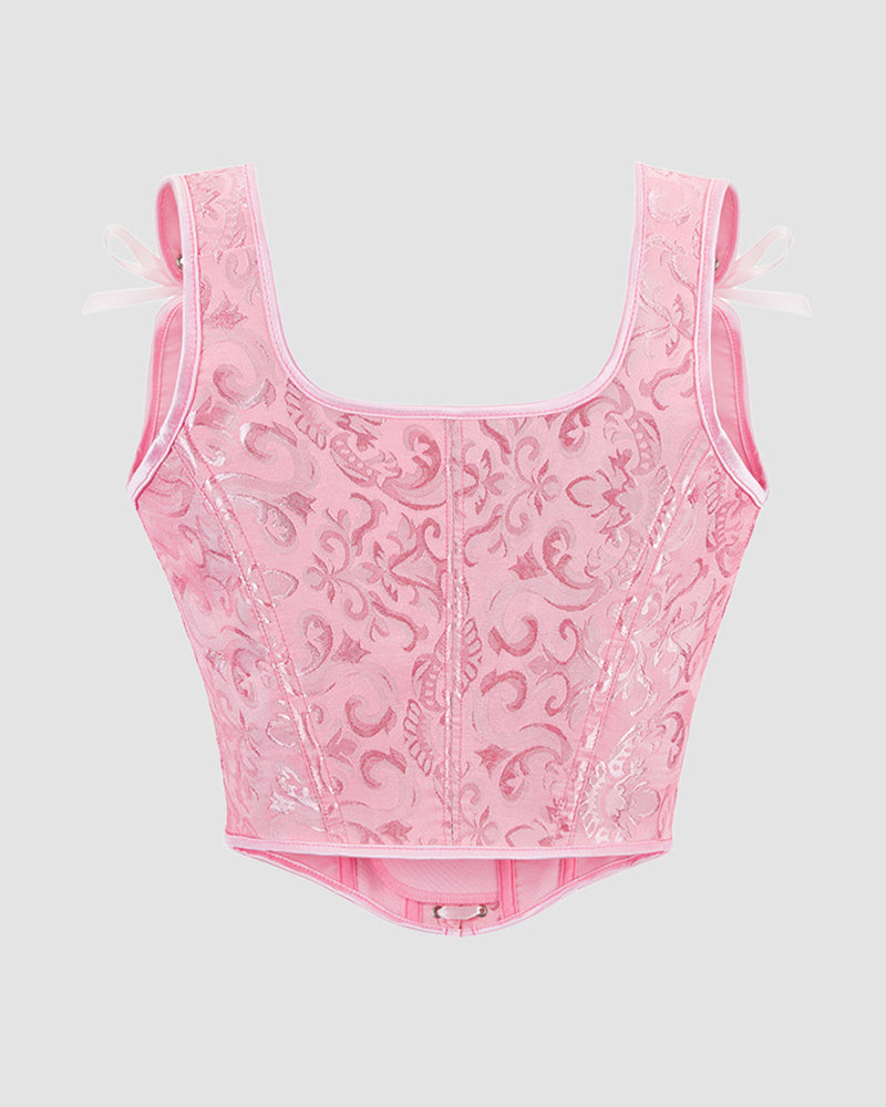 1950s 13 Boned Cotton Lace-Up Corset