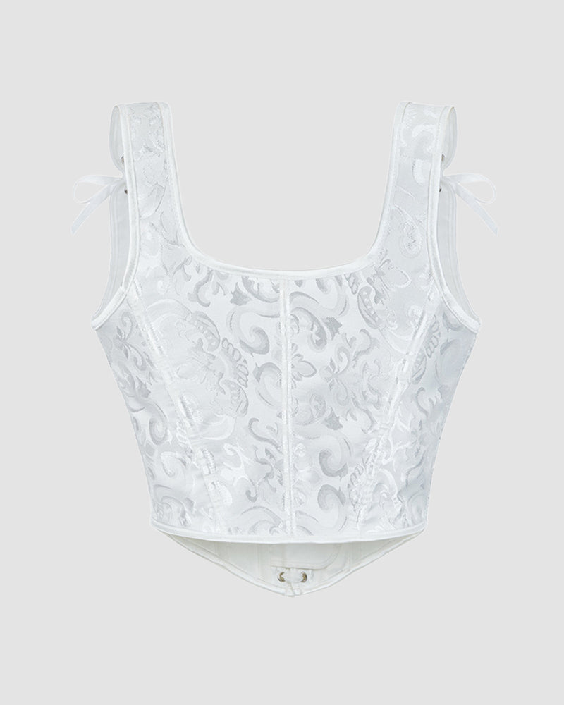 1950s 13 Boned Cotton Lace-Up Corset