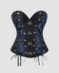 1980s 12 Boned Cotton Gothic Corset