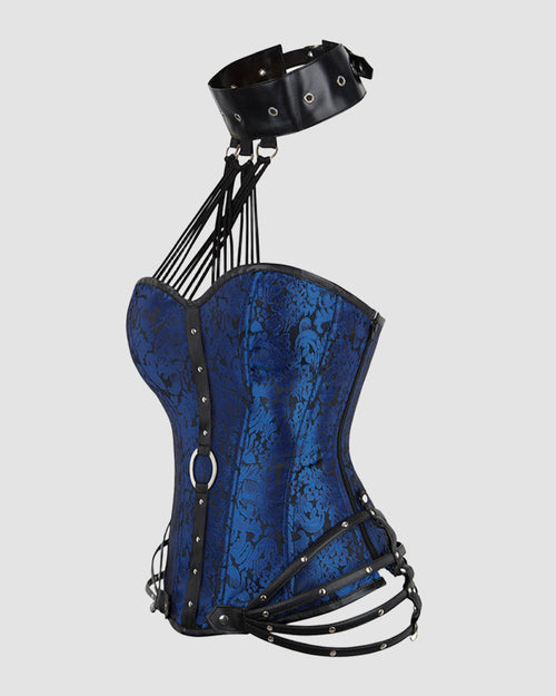 1980s 11 Boned Cotton Side Zipper Corset