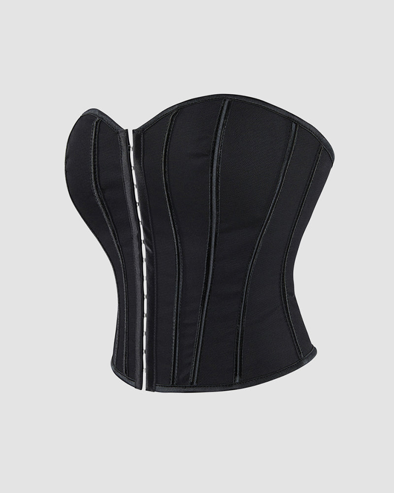 1960s 14 Boned Cotton Leopard Single Breasted Corset