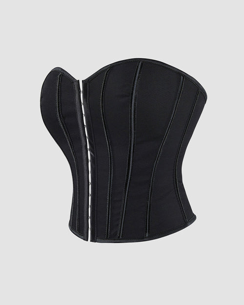 1960s 14 Boned Cotton Leopard Single Breasted Corset